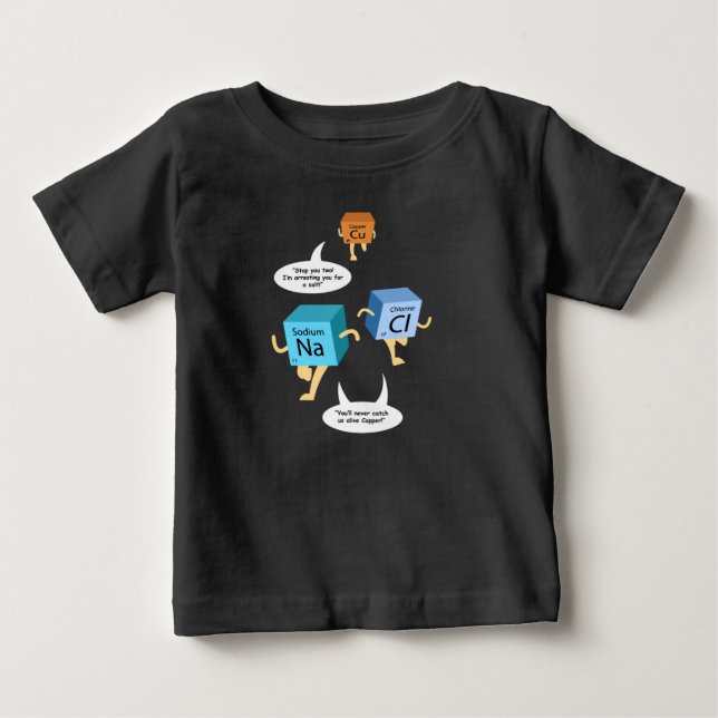 Kemikalietagare Vetenskapslärare Baby födelsedag T Shirt (Framsida)