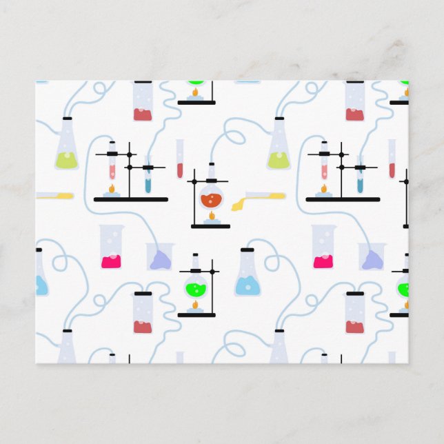 Kemikalietekniska testtuber Lab School Subjekt Vykort (Framsida)