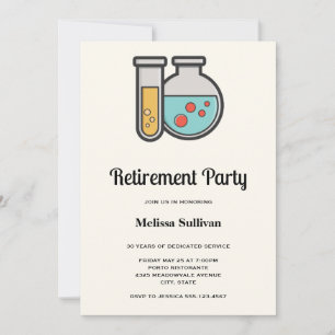 Kemikalietest Tube och Beaker Pension Party Inbjudningar
