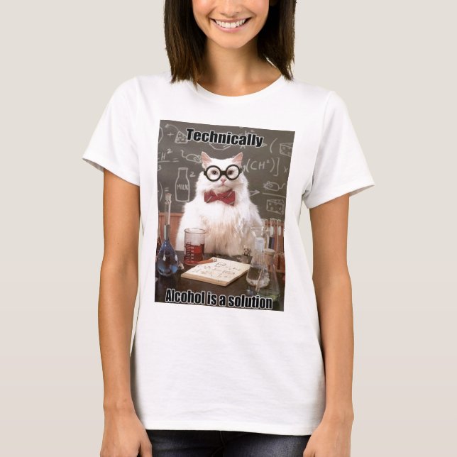 KemikattMeme alkohol Tee (Framsida)
