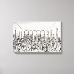 Kemilaboratorium av Baron Justus von Liebig Canvastryck