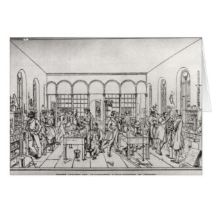 Kemilaboratorium av Baron Justus von Liebig Hälsningskort