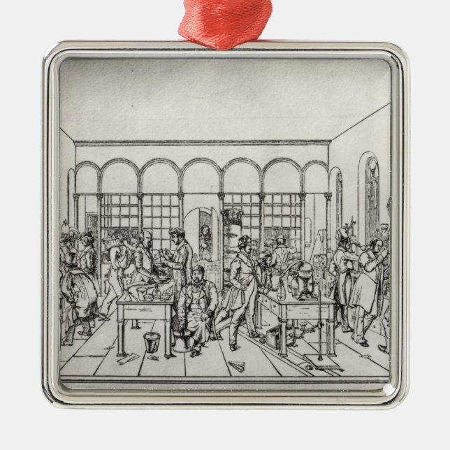 Kemilaboratorium av Baron Justus von Liebig Julgransprydnad Metall (Framsidan)