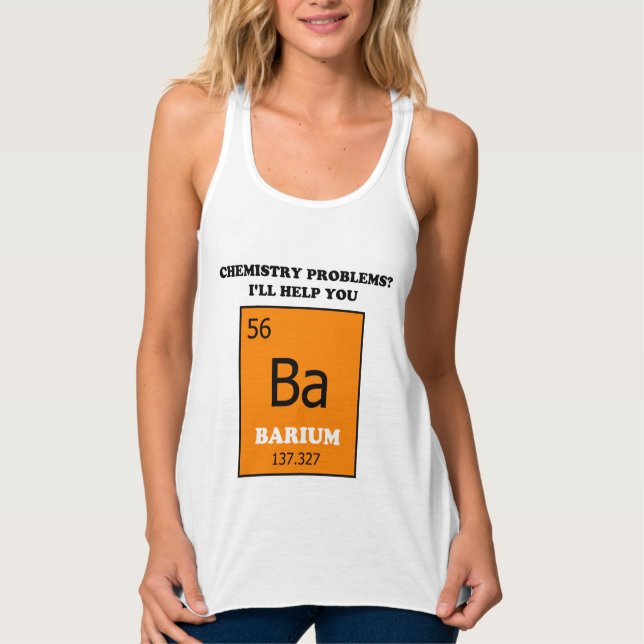 Kemilärare Barium Skämt Linne Med Racerback (Framsida)