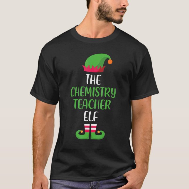 Kemilärare Elf-julfamiljen Matching Gr T Shirt (Framsida)