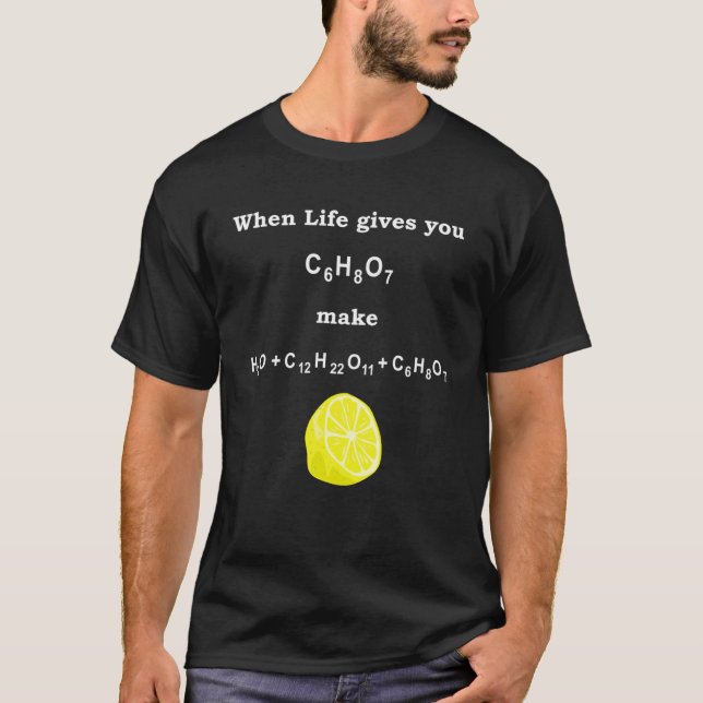 Kemilärare Student Nerd Lemon Formula T Shirt (Framsida)