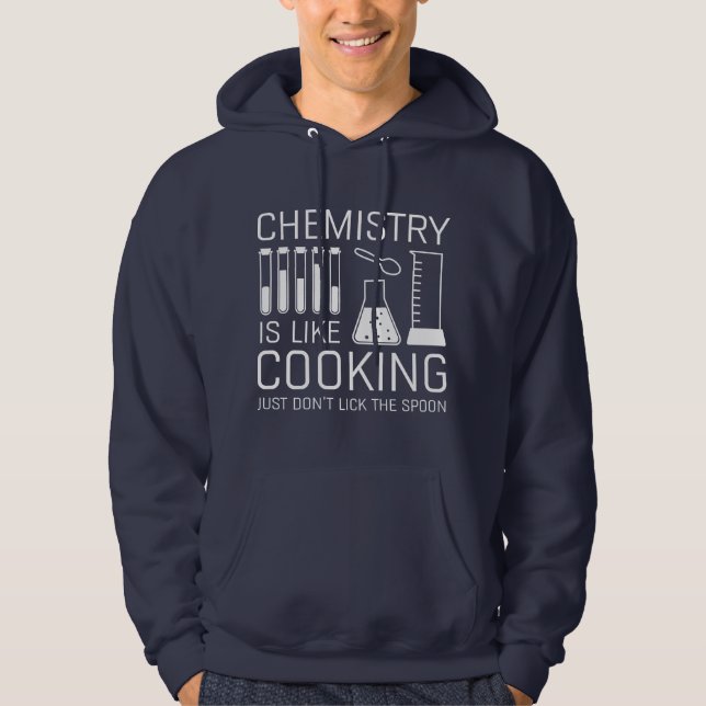 Kemin är som kokning hoodie (Framsida)