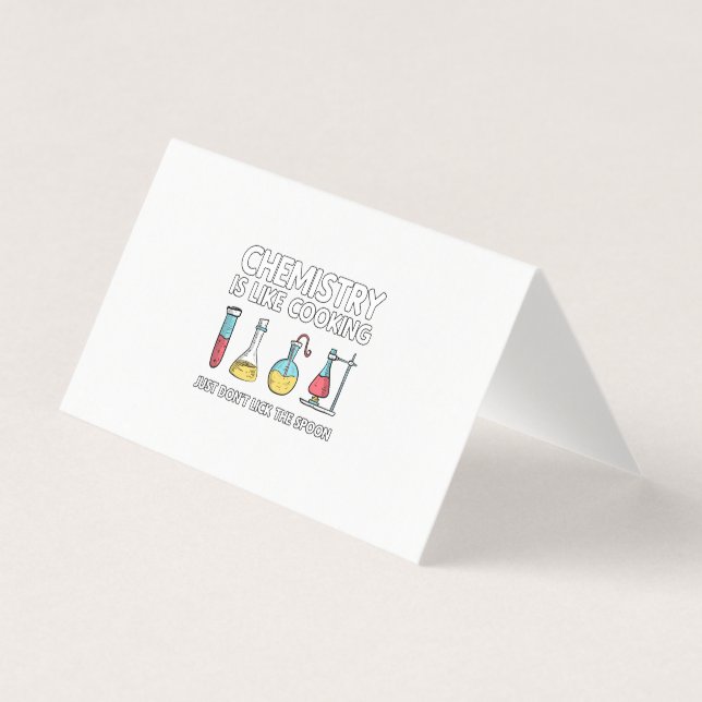 Kemin är som kokning visitkort (Framsida)