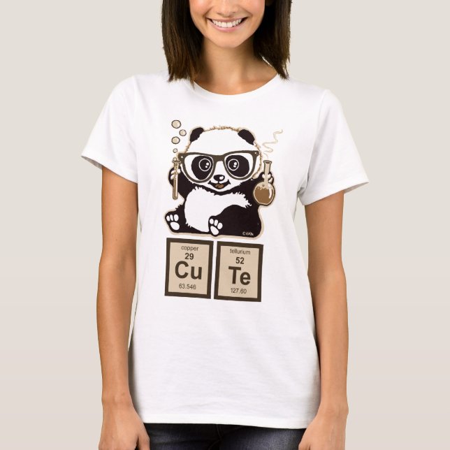 Kemipanda upptäckte söt t-shirt (Framsida)