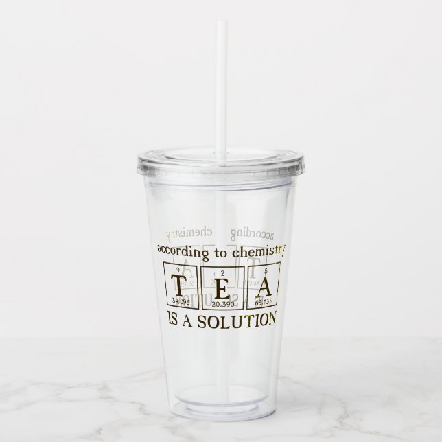 Kemipuns "TE är en LÖSNING" Take Away Mugg (Framsida)