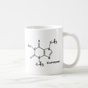 Kemisk Caffiene molekyl (strukturera), Kaffemugg