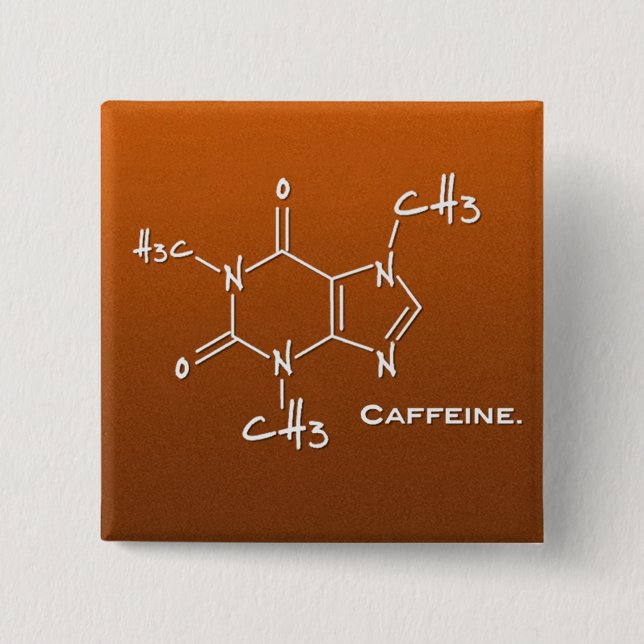 Kemisk Caffiene molekyl (strukturera), Knapp (Framsida)
