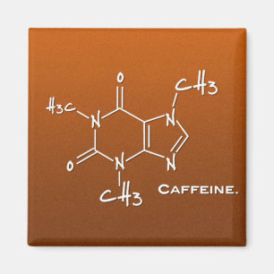 Kemisk Caffiene molekyl (strukturera), Magnet