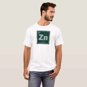 Kemisk formel för zinkkemiska inslag-symboler t-shirt