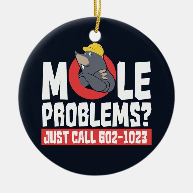 Kemisk formel Mole Problem Science Gag Julgransprydnad Keramik (Framsidan)