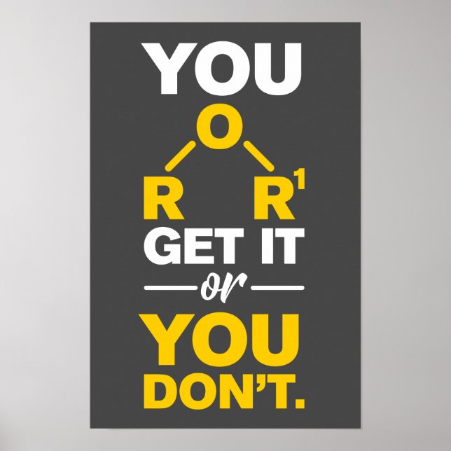 Kemisk gag du får eller du lär dig inte poster (Framsidan)