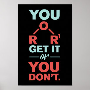 Kemisk gag du får eller du lär dig inte poster