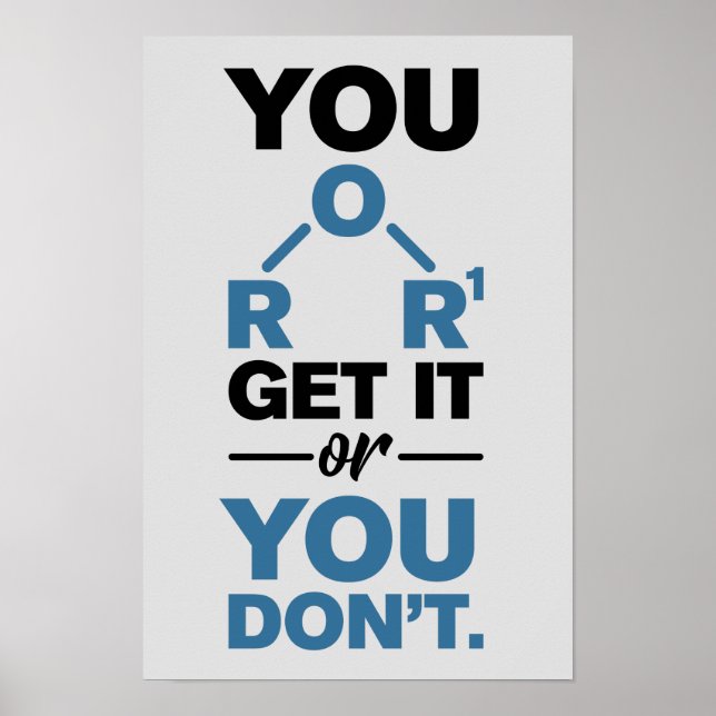 Kemisk gag du får eller du lär dig inte poster (Framsidan)