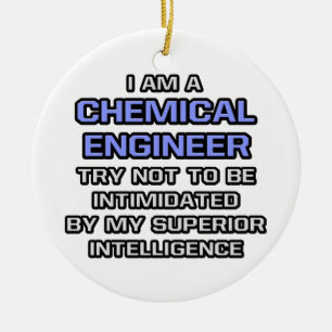 Kemisk Ingenjör-joke ... Överlägsen intelligens Julgransprydnad Keramik