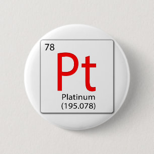 Kemisk inslag Pt - Platina Knapp