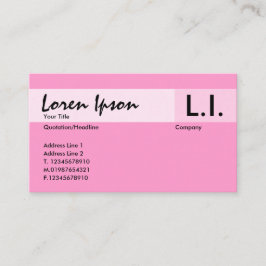 Kemisk Inslag - Rosa Visitkort