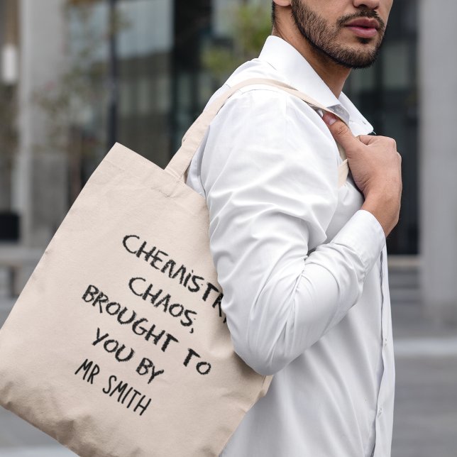 Kemisk Kaos Personlig Kemilärare Tygkasse (Shop now and let your chemistry journey unfold!)