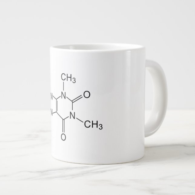 Kemisk koffeinformel kaffekemi inslag jumbo mugg (Framsida höger)