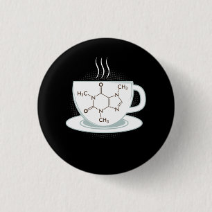 Kemisk koffeinmolekyl knapp