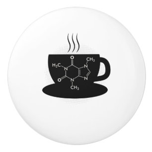 Kemisk koffeinmolekyl knopp