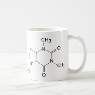 Kemisk koffeinstruktur Mugg