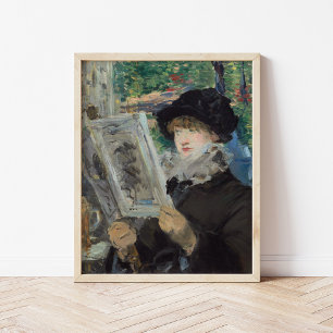 Kemisk läsning Édouard Manet Poster