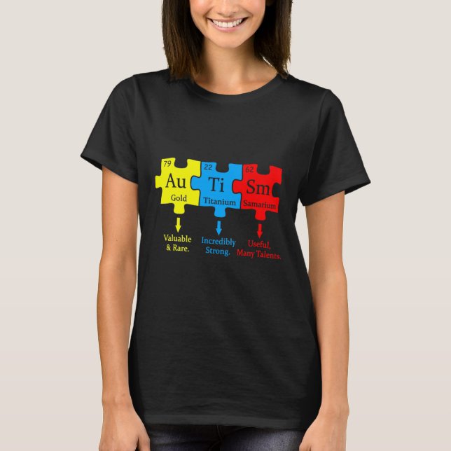 Kemisk medvetenhet om autism t shirt (Framsida)