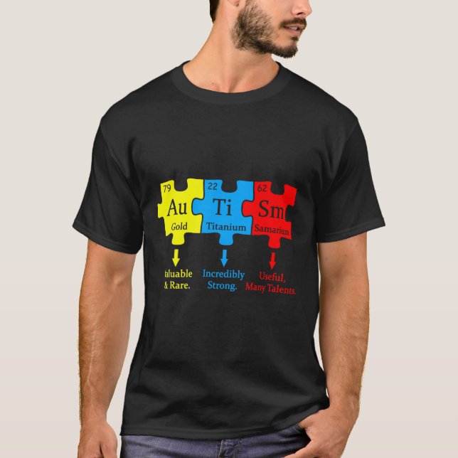 Kemisk medvetenhet om autism t shirt (Framsida)