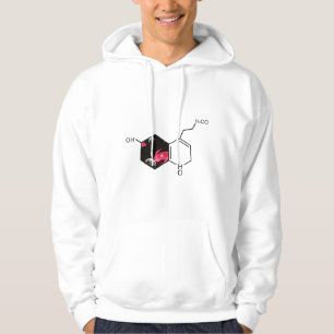 Kemisk molekyl med rymden-vy hoodie