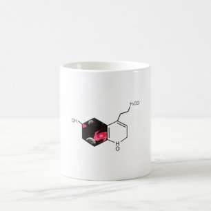 Kemisk molekyl med rymden-vy kaffemugg