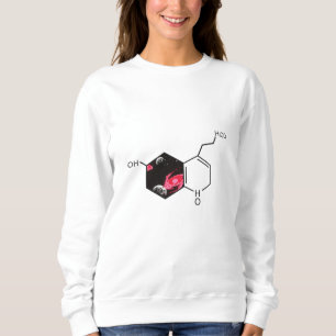 Kemisk molekyl med rymden-vy t shirt