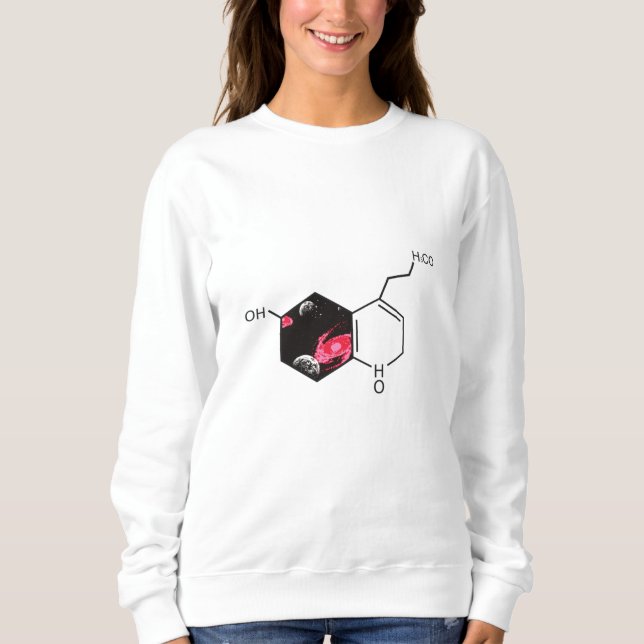 Kemisk molekyl med rymden-vy t shirt (Framsida)