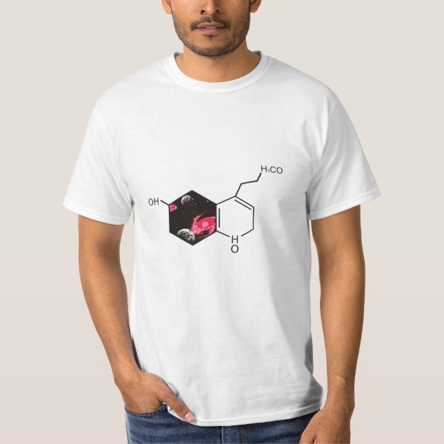 Kemisk molekyl med rymden-vy t shirt (Framsida)
