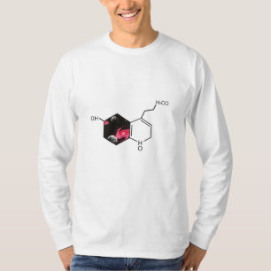 Kemisk molekyl med rymden-vy t shirt