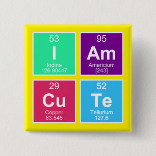 Kemisk periodisk bord av inslag: IAm CuTe Knapp