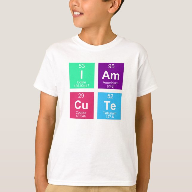 Kemisk periodisk bord av inslag: IAmCuTe Tee Shirt (Framsida)