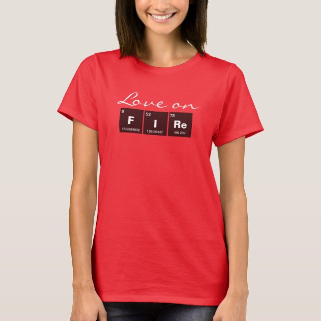 Kemisk periodisk bord i inslag: FIRe Tee Shirt (Framsida)
