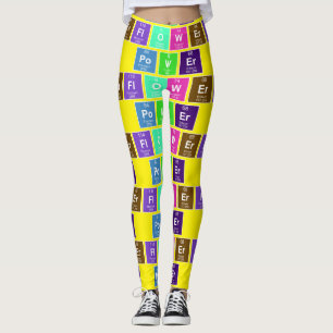 Kemisk periodisk bord i inslag: FlOWEr PoWEr Leggings