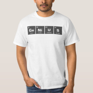 Kemisk periodisk bord i inslag: GeNiUS T Shirt