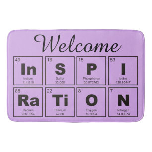 Kemisk periodisk bord i inslag: InSPIRaTiON Badrumsmatta