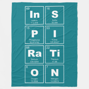 Kemisk periodisk bord i inslag: InSPIRaTiON Fleecefilt
