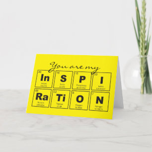 Kemisk periodisk bord i inslag: InSPIRaTiON Kort