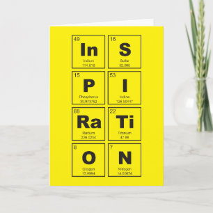 Kemisk periodisk bord i inslag: InSPIRaTiON Kort
