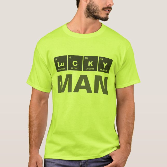 Kemisk periodisk bord i inslag: LuCKY Tee (Framsida)