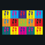 Kemisk poppkonst poster<br><div class="desc">Kemikaliepop Art. Om kemin är din hobby, ditt yrke eller din besatthet, visa den med underbara kemi t-shirts, mugg, klistermärken med mera. De är också underbara gåvor till andra kemier fläkt!</div>
